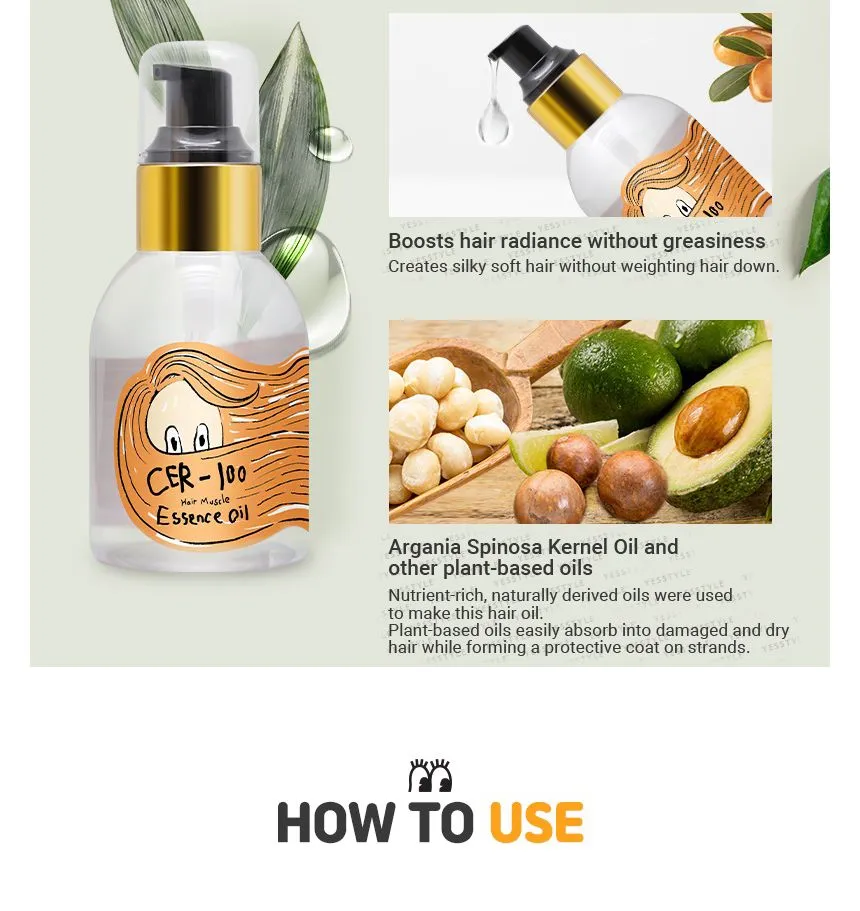 Elizavecca Intenzíven tápláló olaj CER-100 Hair Muscle Essence Oil - Image 8